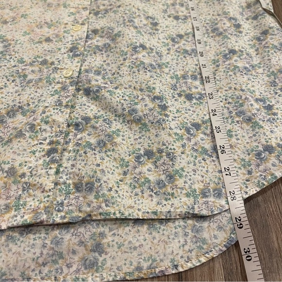 Vintage Laura Ashley Button Up Blouse Women’s Sz 10 Floral Cottagecore Cotton - Picture 8 of 9